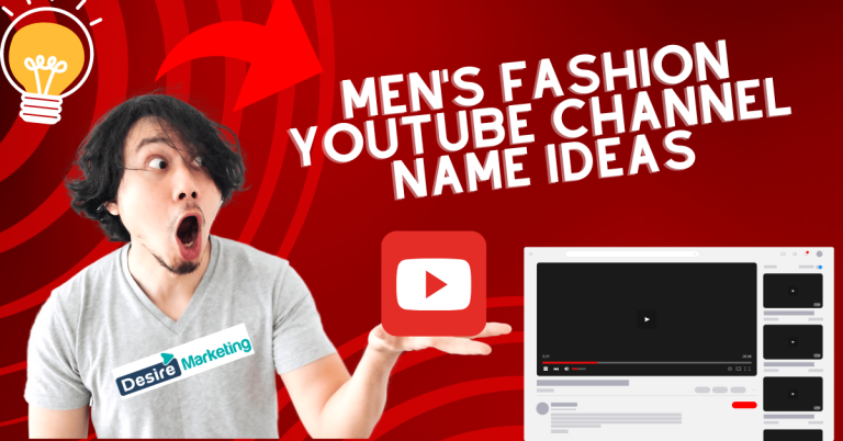 Men’s Fashion YouTube Channel Name Ideas