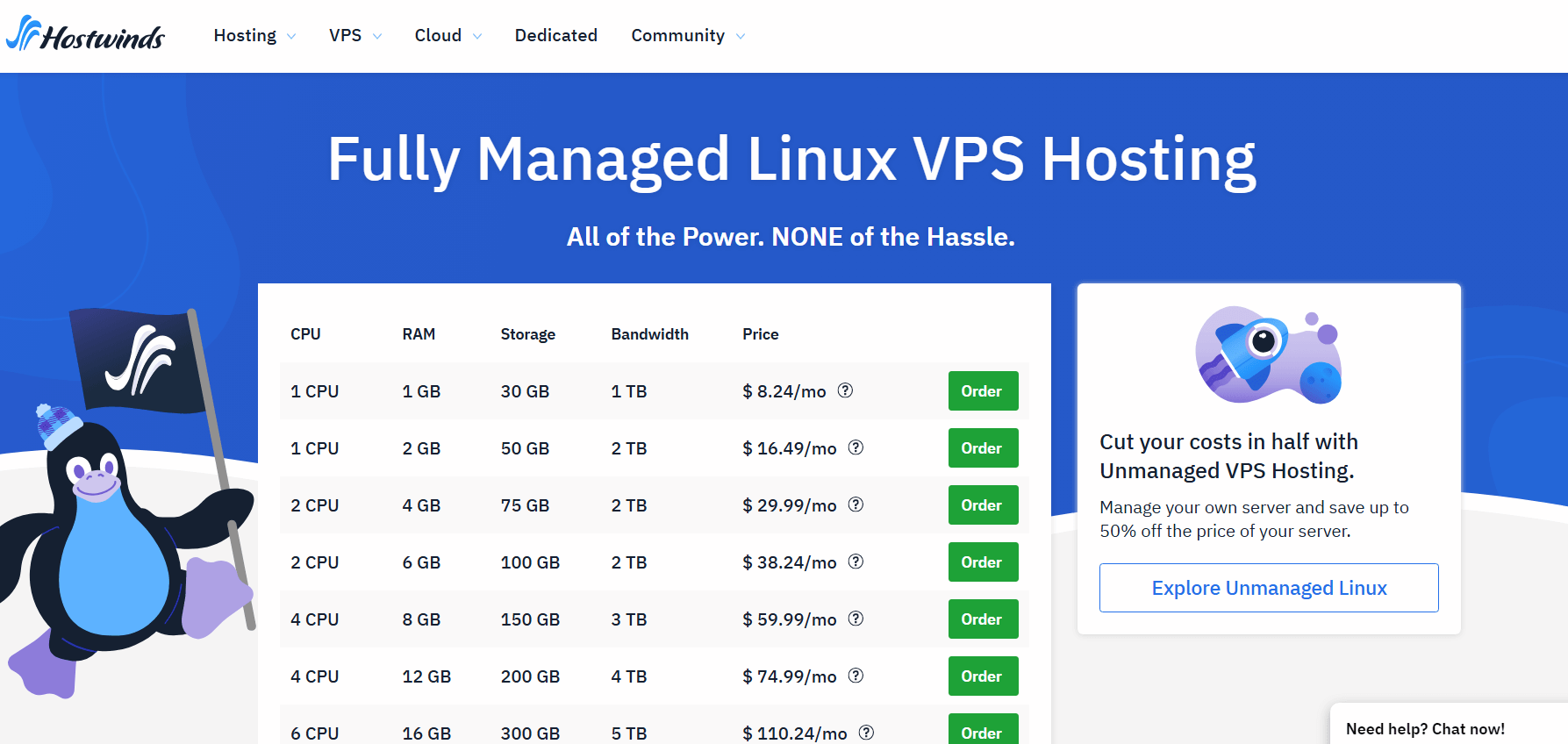 hostwinds vps hosting