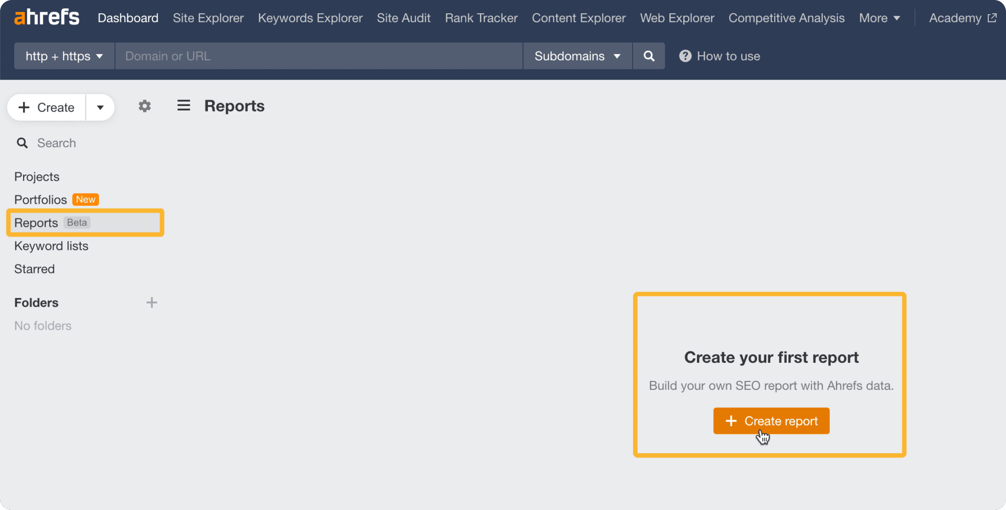 Ahrefs SEO reports