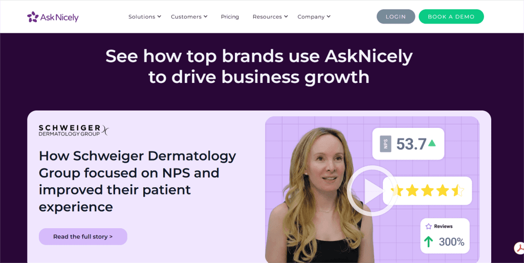 asknicely customer feedback software