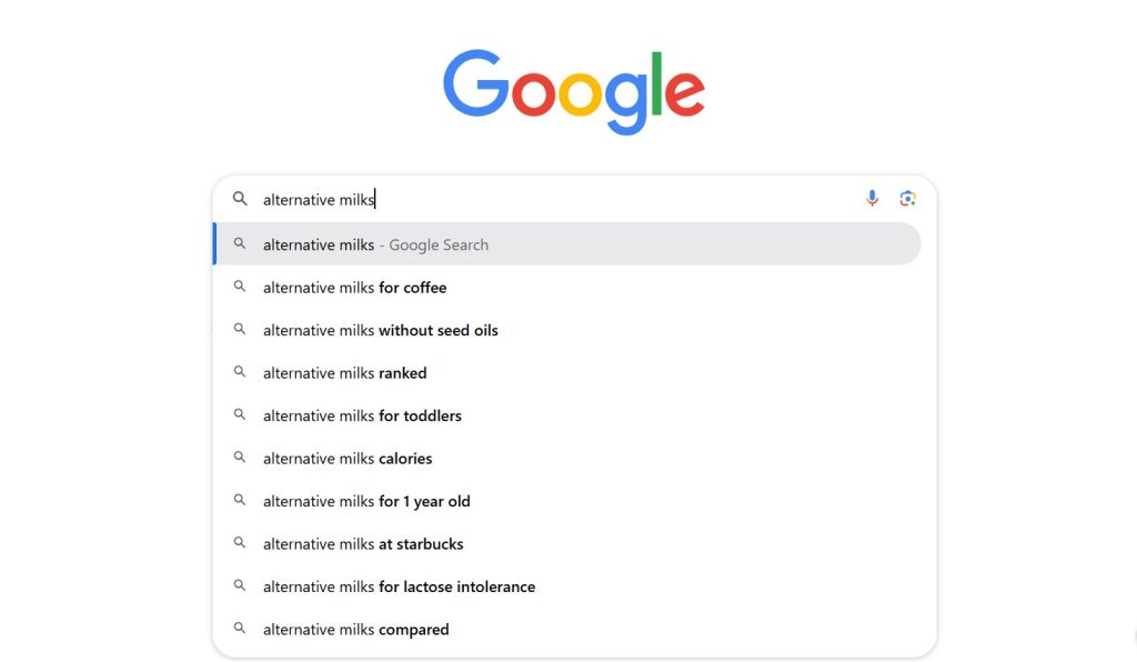 Recherche de mots clés par Google