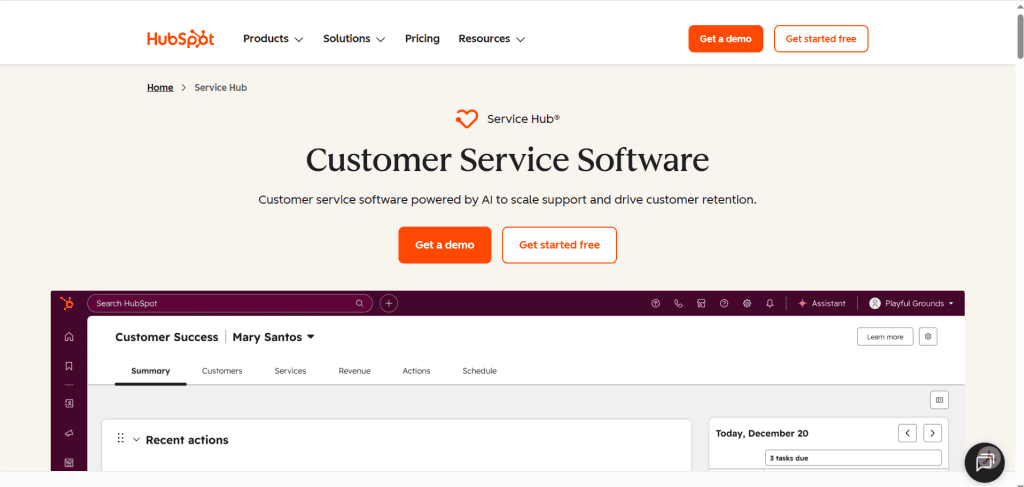 hubspot customer service software