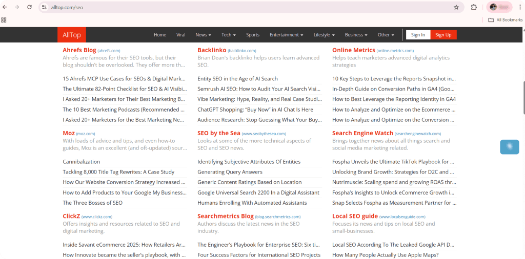 AllTop seo search