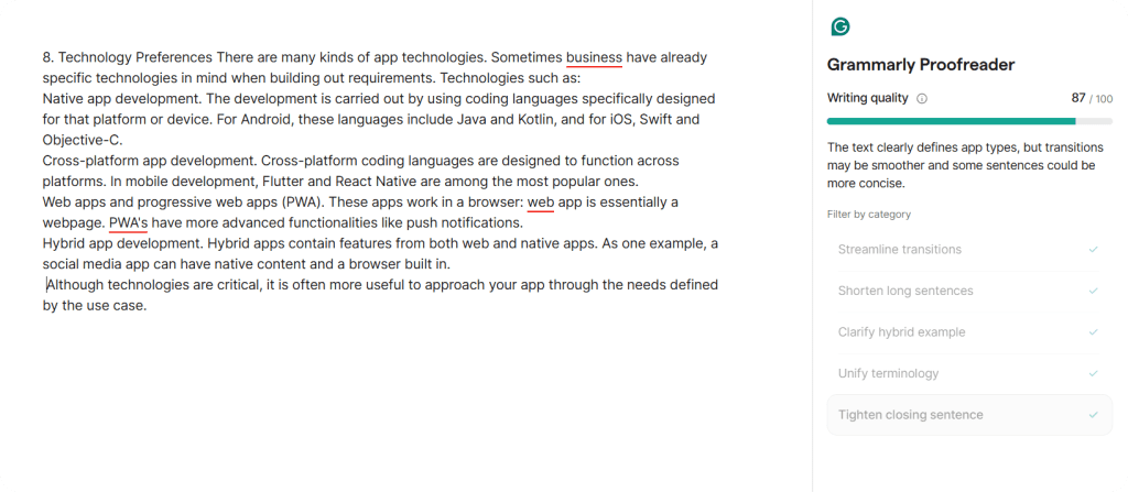 grammarly for content grammar checker