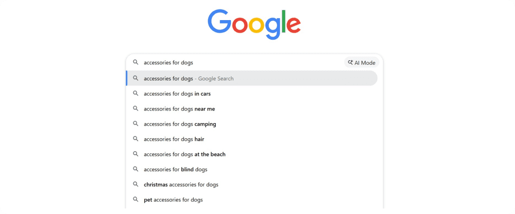 google search screenshot for organic link building