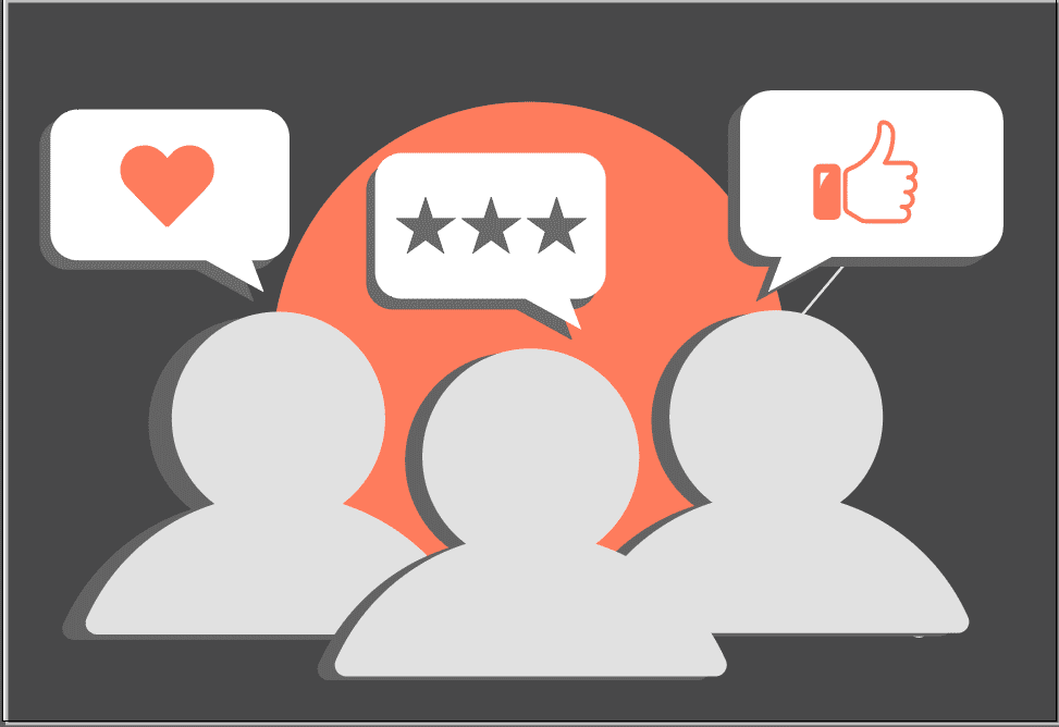 customer silhouette with emoji