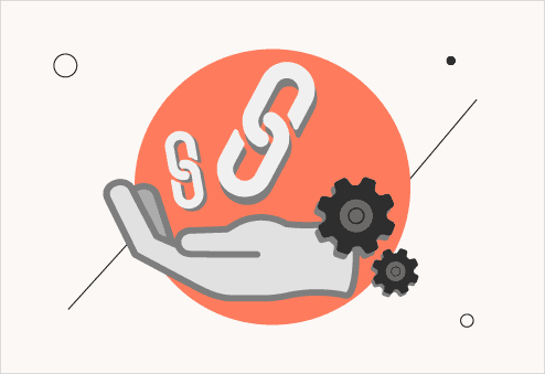 Banner showing manual link building for SEO