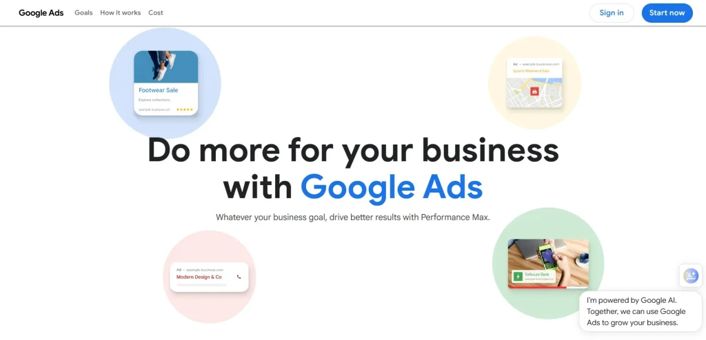 Screenshot of Google Ads browser interface