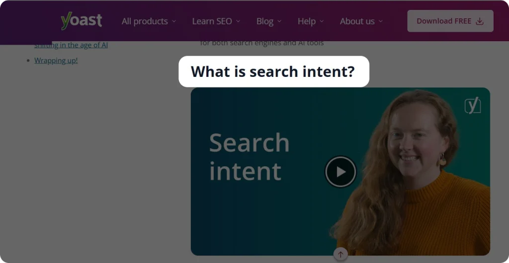 Screenshot of Yoast SEO article containing the video featured on AI Overviews
