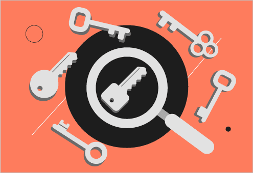 Banner image of article about types of keywords