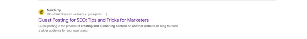 Screenshor from Mailchimp's website