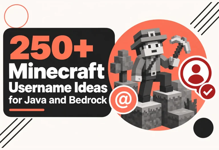 250+ Minecraft Username Ideas for Java and Bedrock (2026)